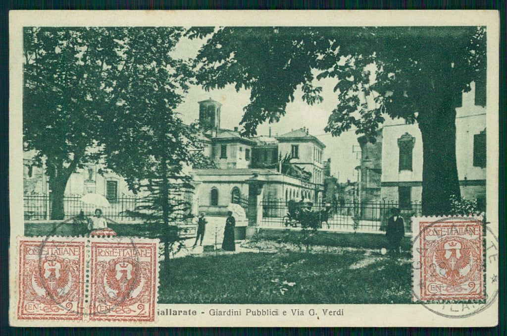 Varese Gallarate Giardini pubblici di via Verdi cartolina TC0087 – fronte