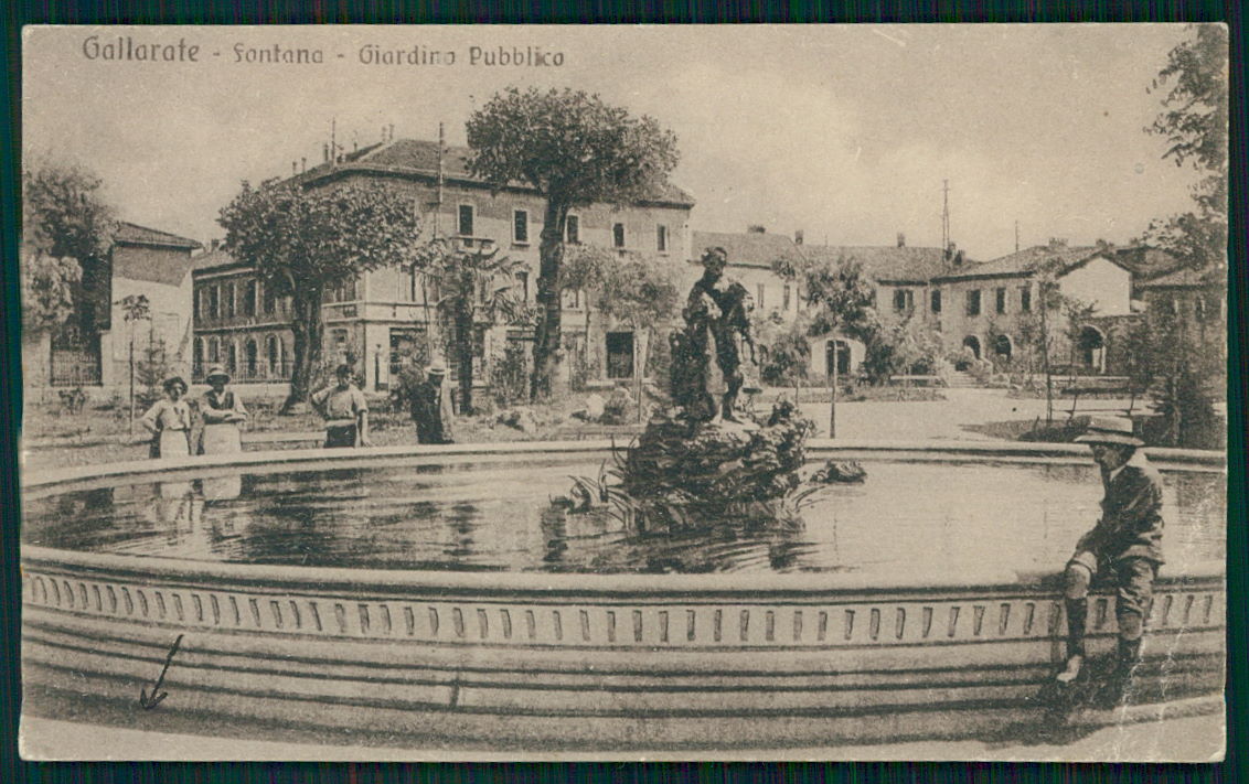 Varese Gallarate Giardino pubblico PIEGA cartolina TC0088 – fronte