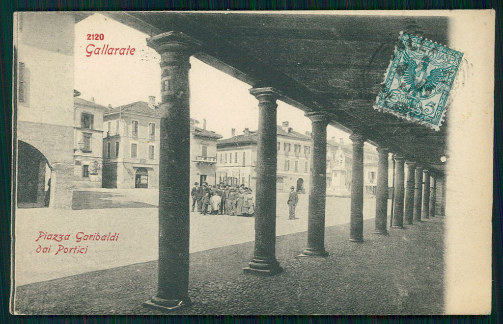 Varese Gallarate Piazza Garibaldi cartolina TC0091 – fronte