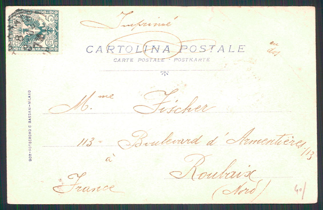 Varese Gallarate Piazza Vittorio Emanuele II PIEGA cartolina TC0097 – retro
