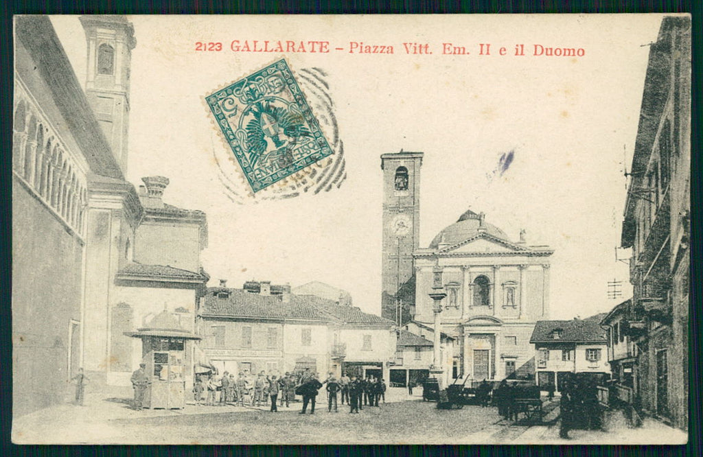 Varese Gallarate Piazza Vittorio Emanuele II Edicola cartolina TC0100 – fronte