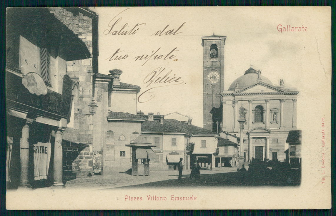 Varese Gallarate Piazza Vittorio Emanuele II cartolina TC0102 – fronte