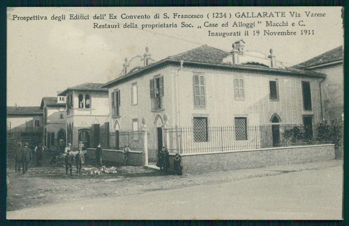 Varese Gallarate Case alloggi Macchi cartolina TC0104 – fronte