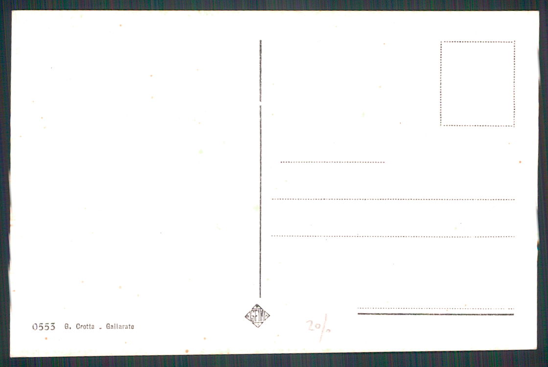 Varese Gallarate Case alloggi Macchi cartolina TC0105 – retro