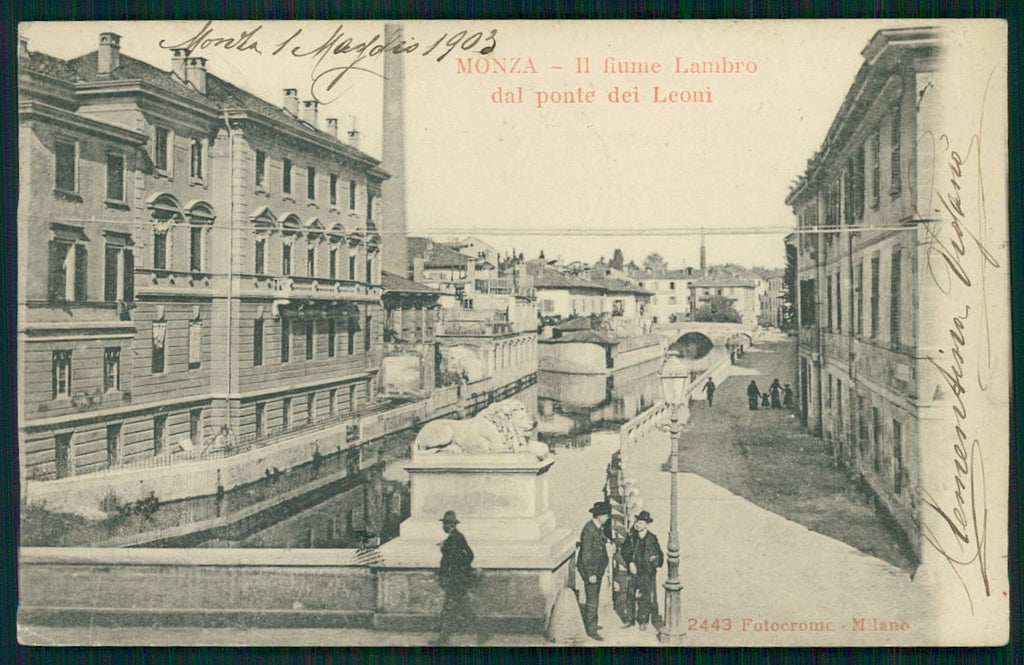 Milano Monza Fiume Lambro cartolina TC0108 – fronte