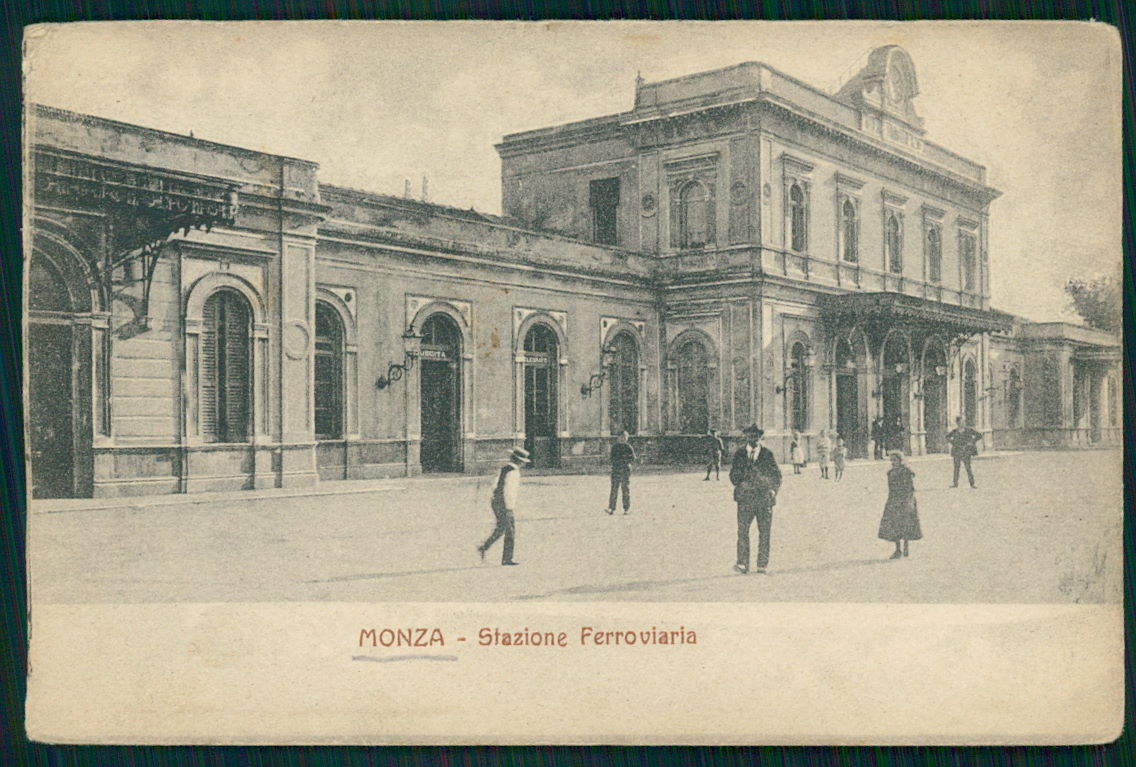 Milano Monza Stazione ferroviaria cartolina TC0119 – fronte