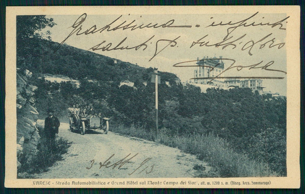 Varese Campo dei Fiori Auto cartolina TC0133 – fronte