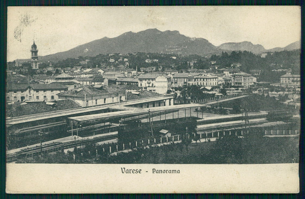 Varese Città Stazione Ferrovia Elettrica cartolina TC0139 – fronte
