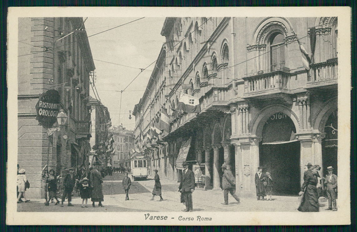 Varese Città Corso Roma cartolina TC0141 – fronte