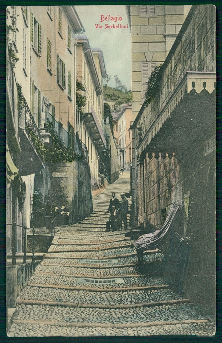 Como Bellagio Via Serbelloni cartolina TC0150 – fronte