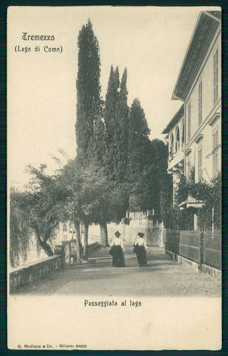 Como Tremezzo Passeggiata al lago cartolina TC0163 – fronte