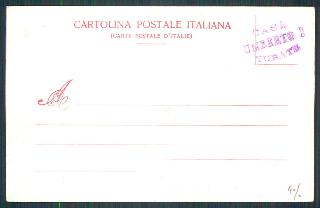 Como Turate Casa militare Umberto I cartolina TC0173 – retro