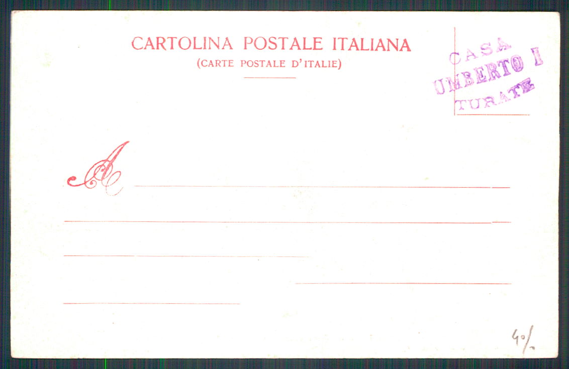 Como Turate Casa militare Umberto I cartolina TC0173 – retro
