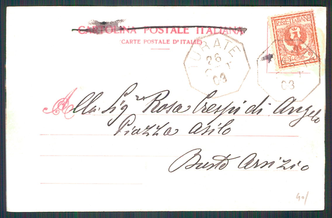 Como Turate Casa militare Umberto I cartolina TC0175 – retro