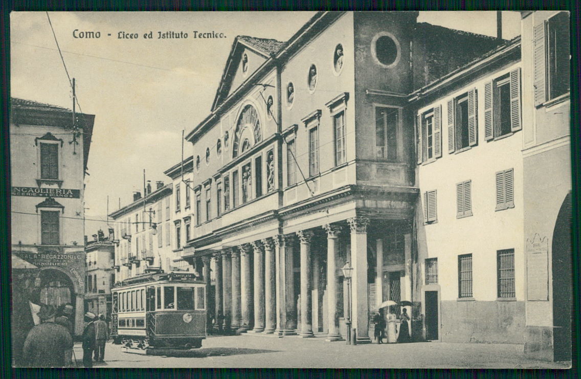 Como Città Liceo Istituto tecnico tram cartolina TC0183 – fronte