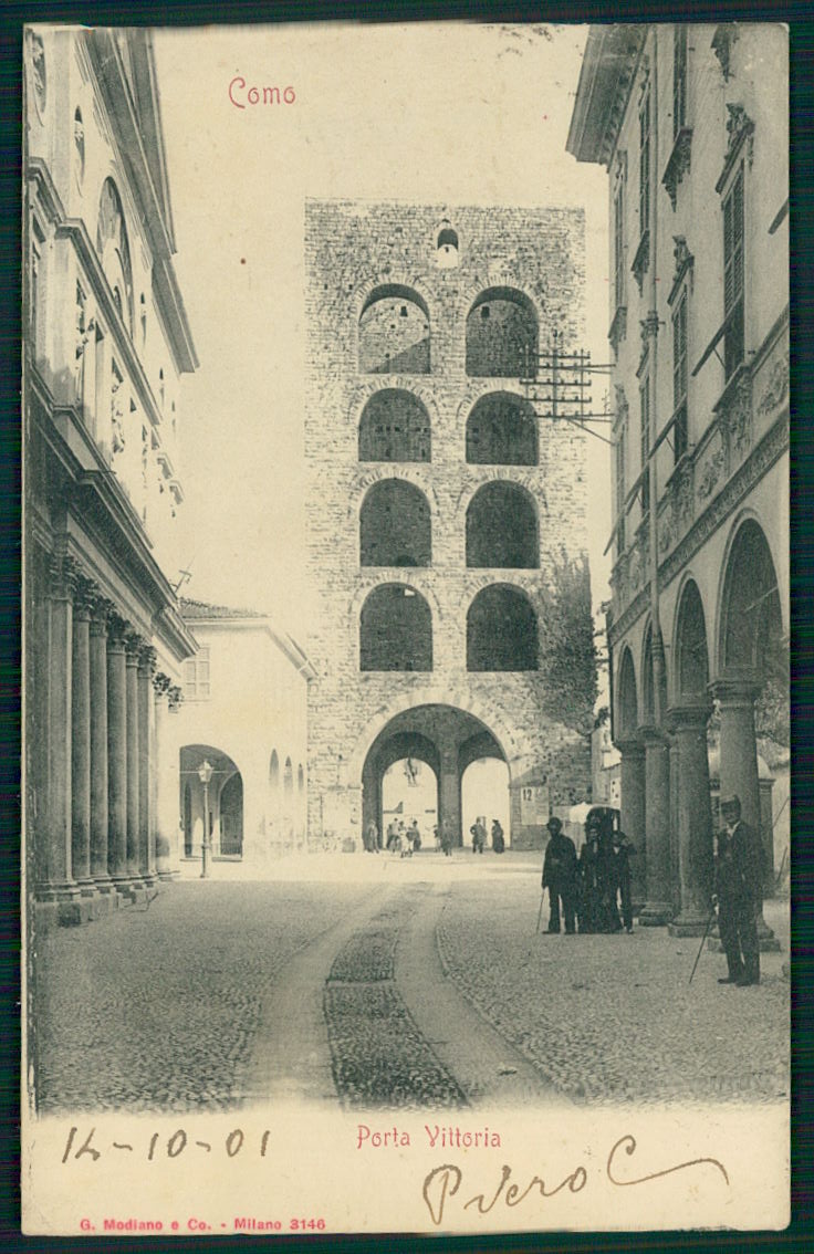 Como Città Porta Vittoria cartolina TC0187 – fronte