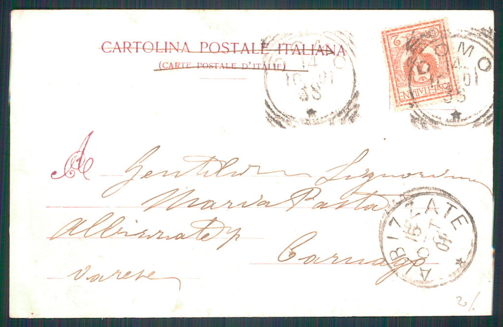 Como Città Porta Vittoria cartolina TC0187 – retro