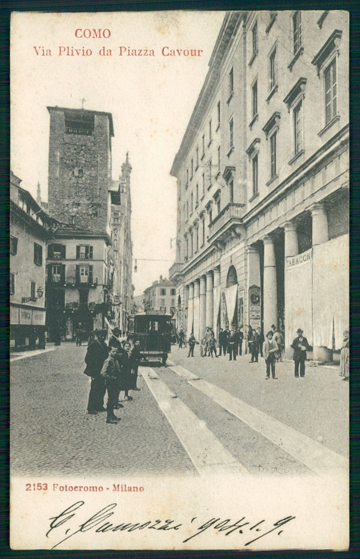 Como Città Via Plinio cartolina TC0188 – fronte