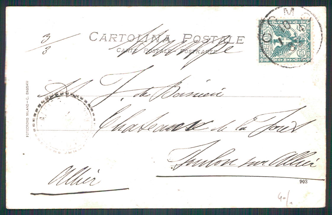 Como Città Via Plinio cartolina TC0188 – retro