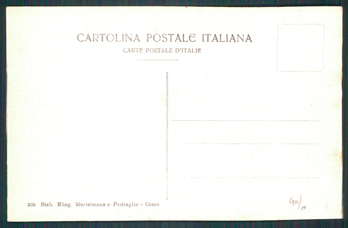 Como Città Piazza Cavour Tram cartolina TC0192 – retro