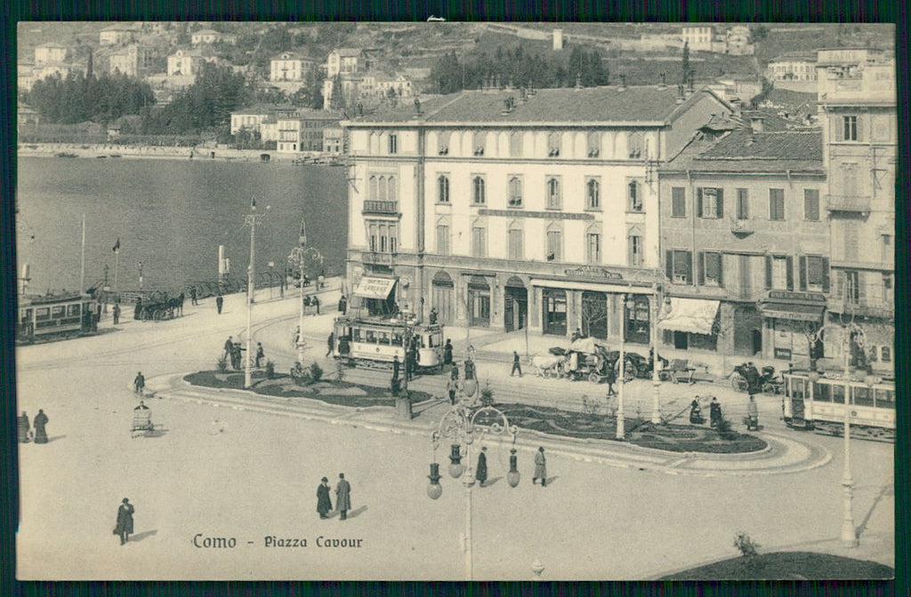 Como Città Piazza Cavour Tram cartolina TC0193 – fronte