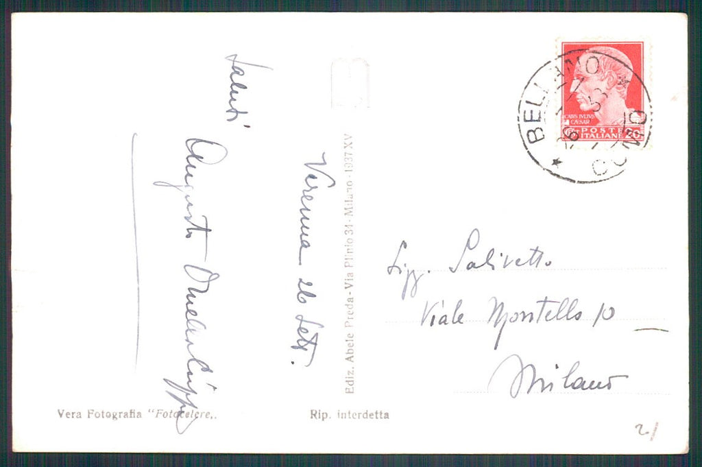 Como Città Costumi Foto cartolina TC0205 – retro