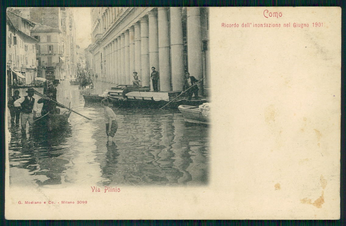 Como Città Inondazione giugno 1903 cartolina TC0220 – fronte