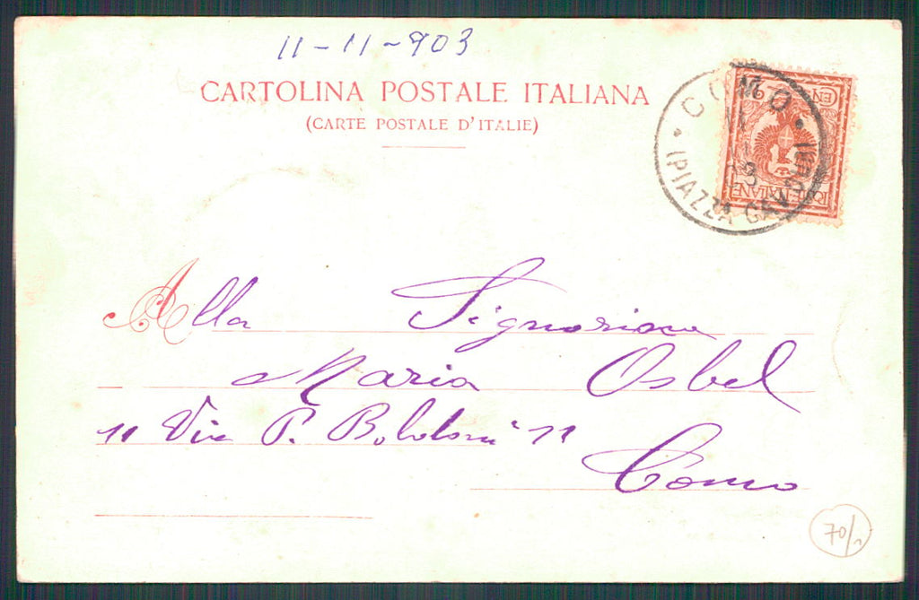 Como Città Inondazione giugno 1903 cartolina TC0220 – retro