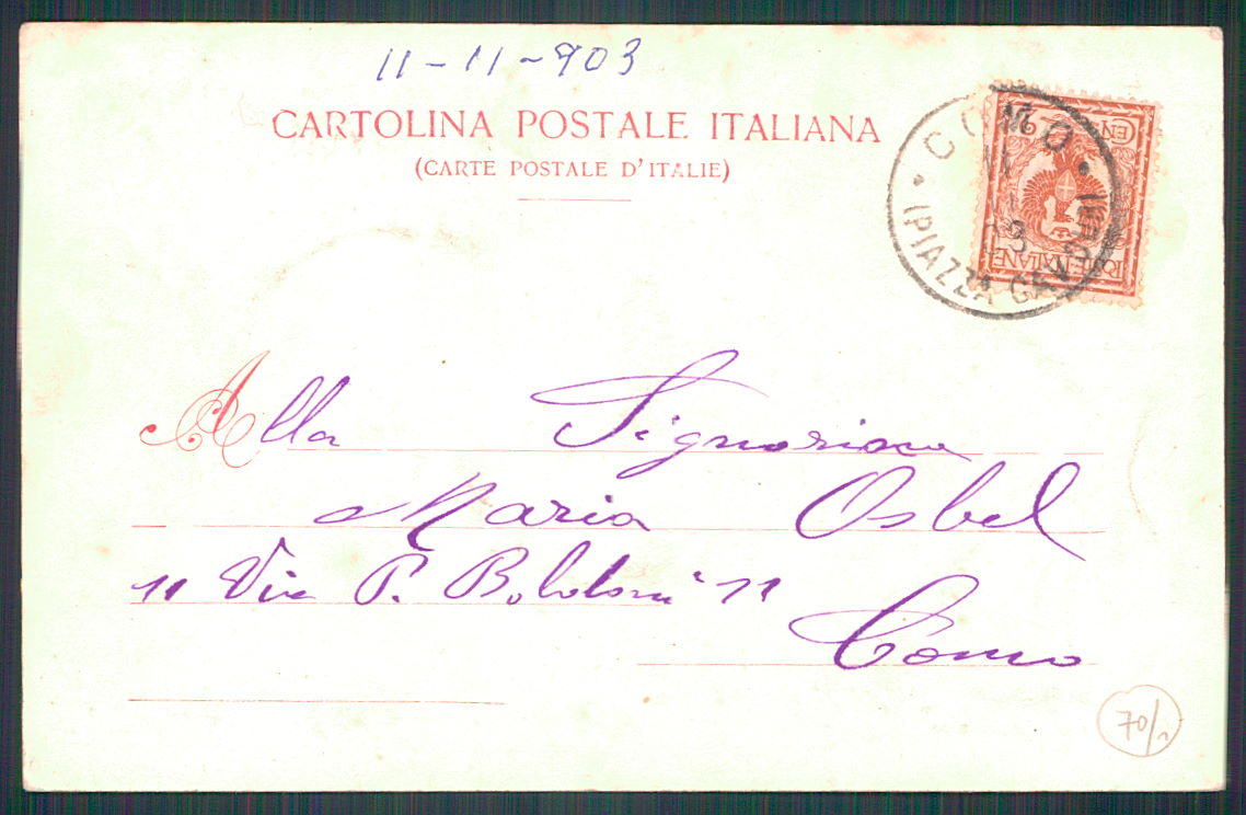 Como Città Inondazione giugno 1903 cartolina TC0220 – retro