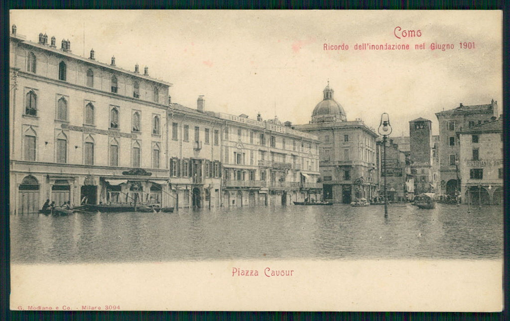 Como Città Inondazione giugno 1904 cartolina TC0221 – fronte