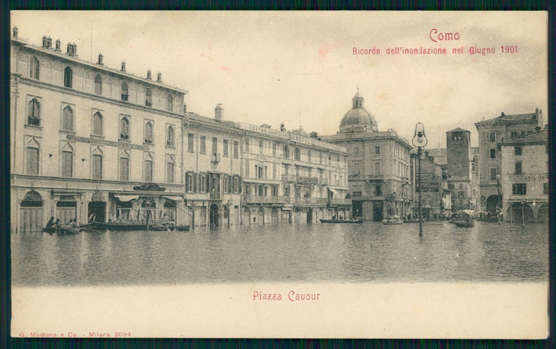 Como Città Inondazione giugno 1904 cartolina TC0221 – fronte