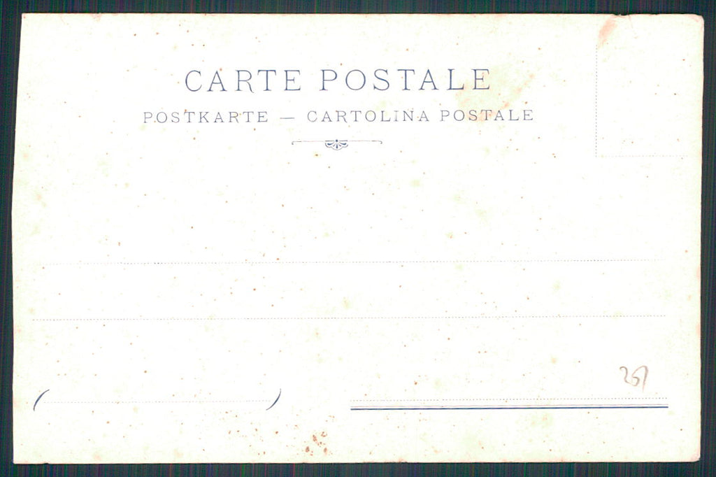 Como Città Esposizione 1899 incendio cartolina TC0226 – retro