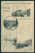 Como Città Esposizione 1899 incendio cartolina TC0227 – fronte