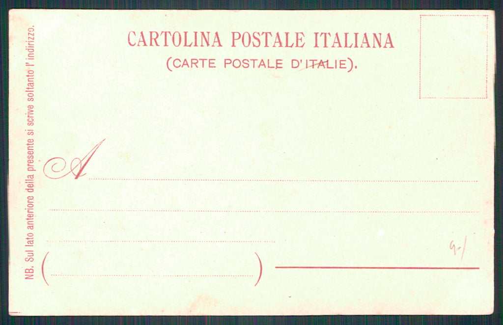 Como Città Esposizione 1899 incendio cartolina TC0228 – retro