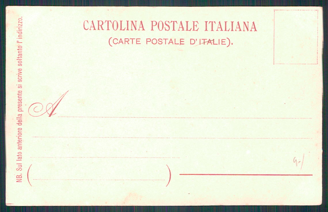 Como Città Esposizione 1899 incendio cartolina TC0228 – retro