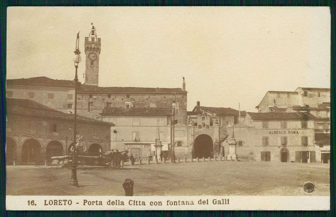 Ancona Loreto porta della città fontana dei Galli Foto NPG cartolina TC0235 – fronte
