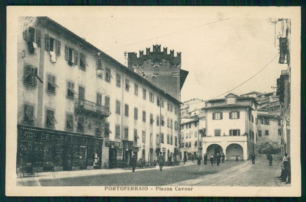 Livorno Portoferraio isola d'Elba Piazza Cavour cartolina TC0271 – fronte