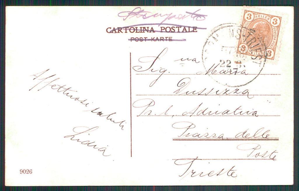 Gorizia Monfalcone Piazza Grande cartolina TC0272 – retro
