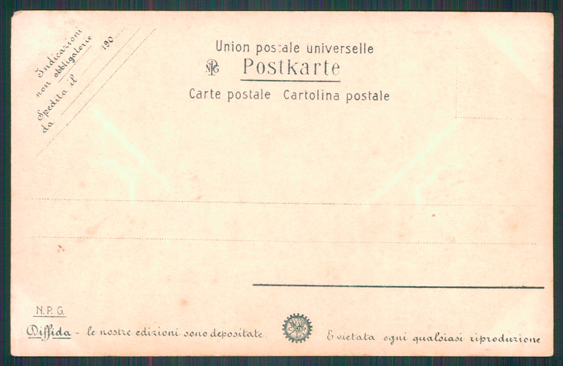 Firenze città venditore cartoline Piazza Santa Croce Foto NPG cartolina TC0275 – retro