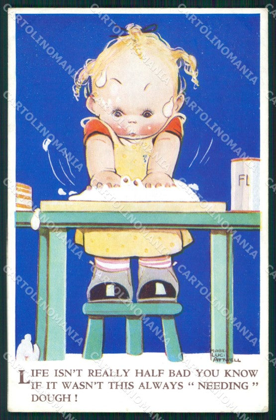 Mabel Lucie Attwell Valentine serie 3854 cartolina vintage postcard TC0285 – fronte