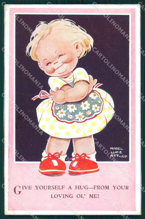 Mabel Lucie Attwell serie 612 PIEGHINE SLIGHT CREASES cartolina postcard TC0294 – fronte