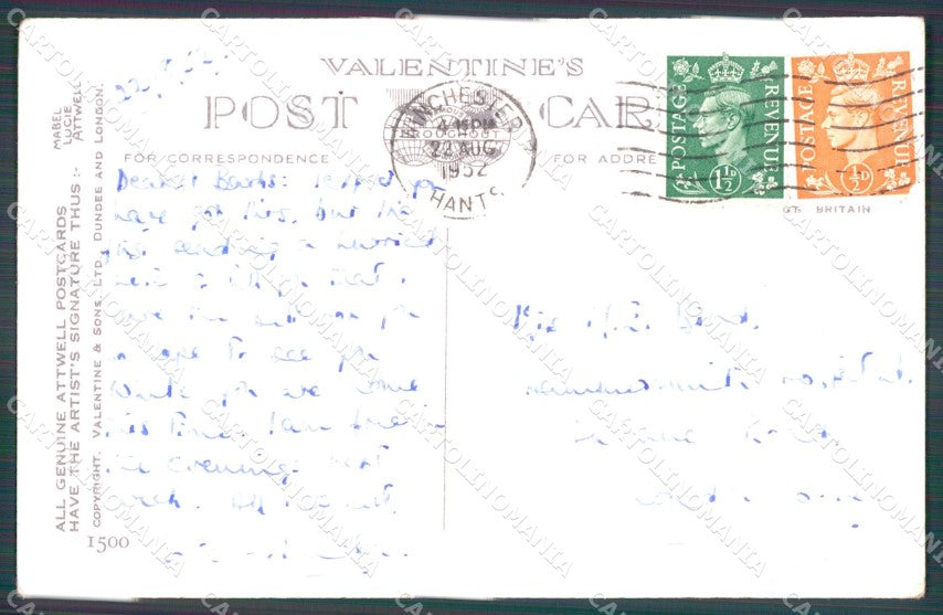 Mabel Lucie Attwell serie 1500 PIEGHINE SLIGHT CREASES cartolina postcard TC0312 – retro