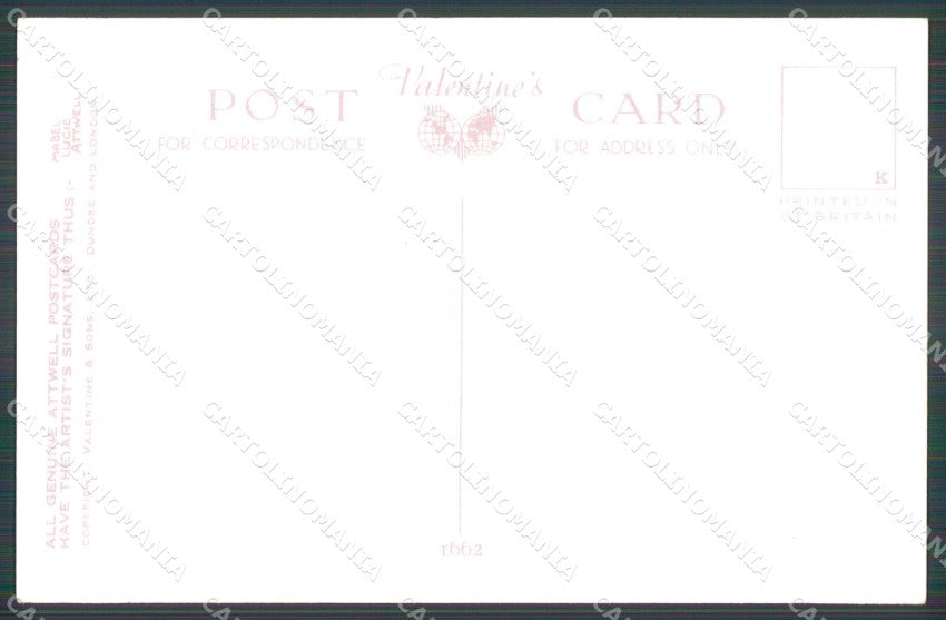 Mabel Lucie Attwell Valentine serie 1662 cartolina vintage postcard TC0313 – retro