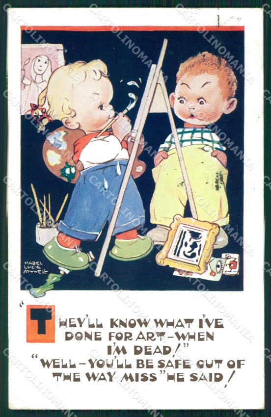Mabel Lucie Attwell Valentine serie 5329 cartolina vintage postcard TC0315 – fronte
