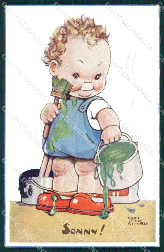 Mabel Lucie Attwell Valentine serie 1540 cartolina vintage postcard TC0317 – fronte
