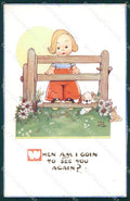 Mabel Lucie Attwell serie 1548 PIEGHINA SLIGHT CREASE cartolina postcard TC0329 – fronte