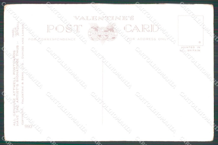 Mabel Lucie Attwell Valentine serie 993 cartolina vintage postcard TC0331 – retro
