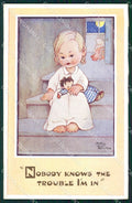 Mabel Lucie Attwell Valentine serie 1313 Doll cartolina vintage postcard TC0333 – fronte