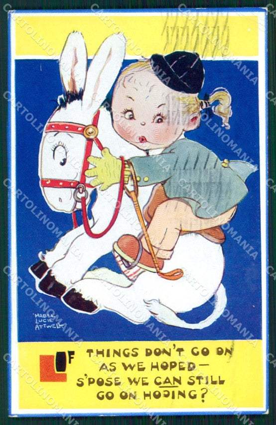 Mabel Lucie Attwell serie 5645 PIEGHINE SLIGHT CREASES cartolina postcard TC0337 – fronte