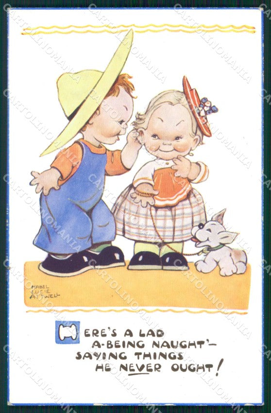 Mabel Lucie Attwell Valentine serie 1543 cartolina vintage postcard TC0338 – fronte